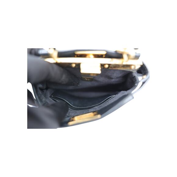 Fendi Mini Peekaboo Leather Bag In Black - Picture 6 of 6